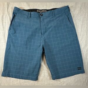 Men’s Billabong Submersible Blue Grid Pattern Shorts